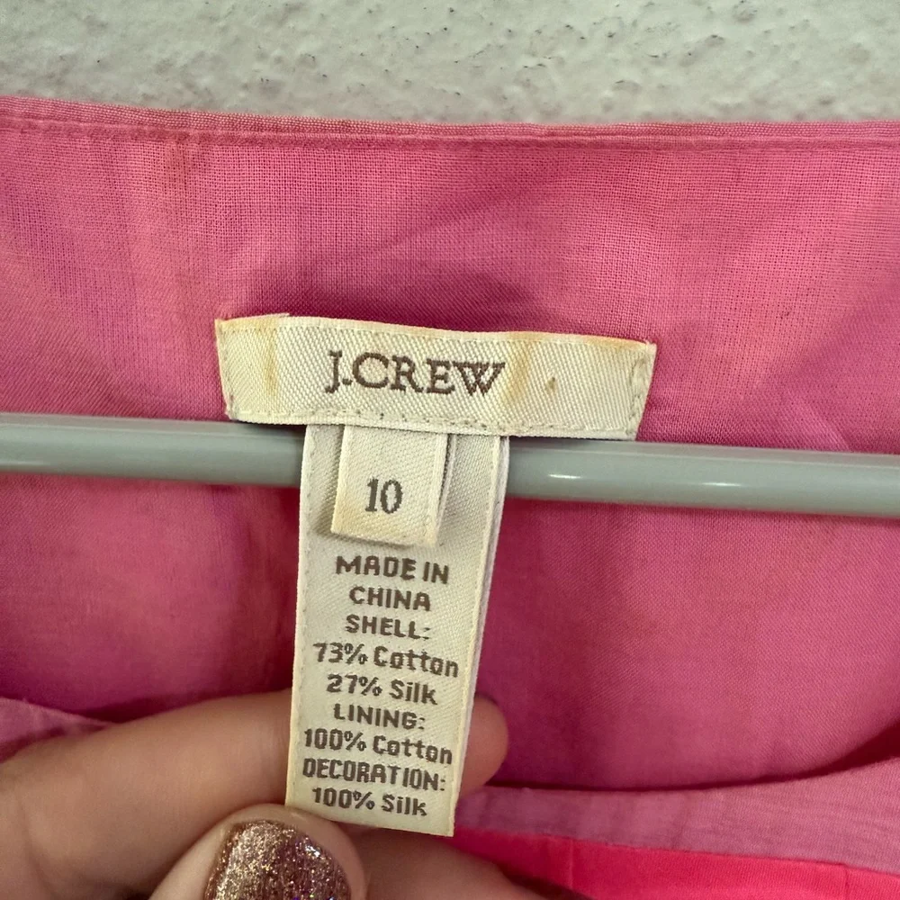 J.Crew Pink Ribbon Textured Sleeveless Top – Size 10